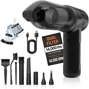 Hedgehog Turbovac, melna - Rokas putekļu sūcējs