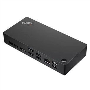 Lenovo ThinkPad Universal USB-C Dock, melna - Portatīvā datora dokstacija