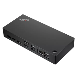 Lenovo ThinkPad Universal USB-C Dock, melna - Portatīvā datora dokstacija