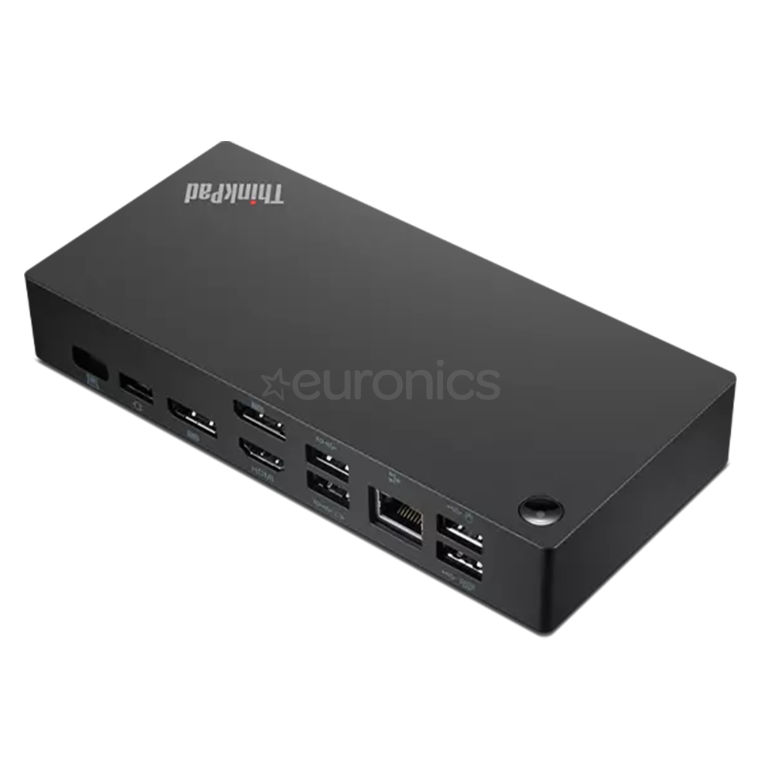 Lenovo ThinkPad Universal USB-C Dock, melna - Portatīvā datora dokstacija