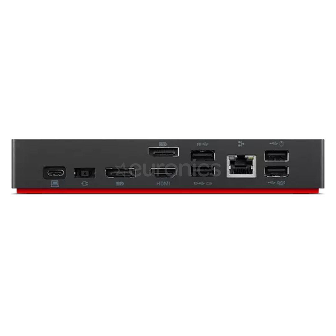 Lenovo ThinkPad Universal USB-C Dock, melna - Portatīvā datora dokstacija