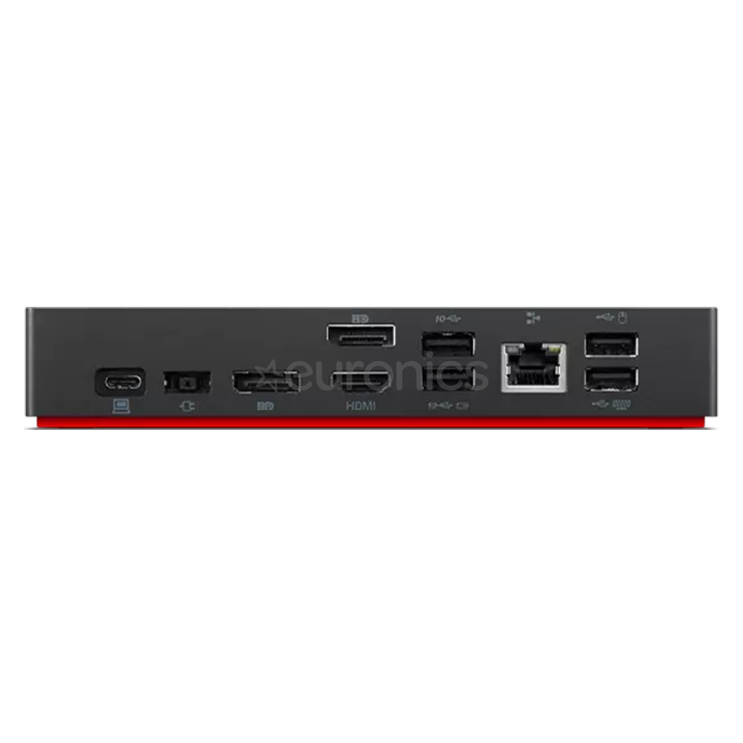 Lenovo ThinkPad Universal USB-C Dock, melna - Portatīvā datora dokstacija