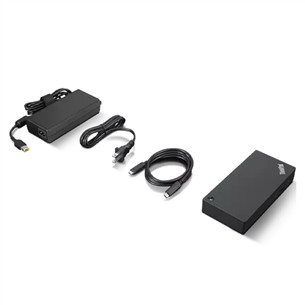 Lenovo ThinkPad Universal USB-C Dock, melna - Portatīvā datora dokstacija