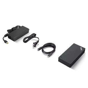 Lenovo ThinkPad Universal USB-C Dock, melna - Portatīvā datora dokstacija