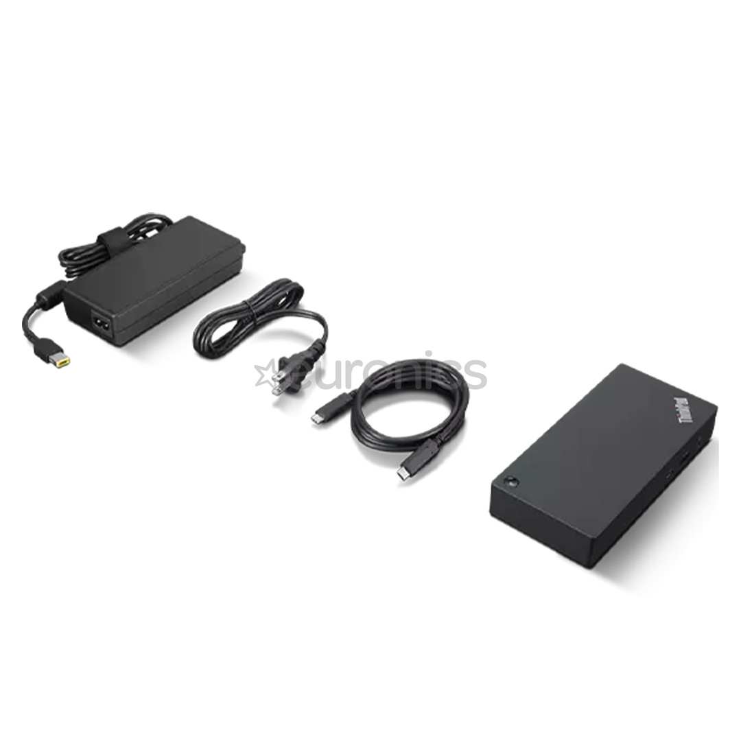 Lenovo ThinkPad Universal USB-C Dock, melna - Portatīvā datora dokstacija