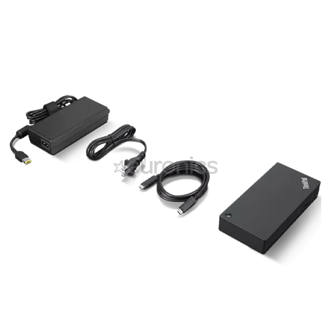 Lenovo ThinkPad Universal USB-C Dock, melna - Portatīvā datora dokstacija