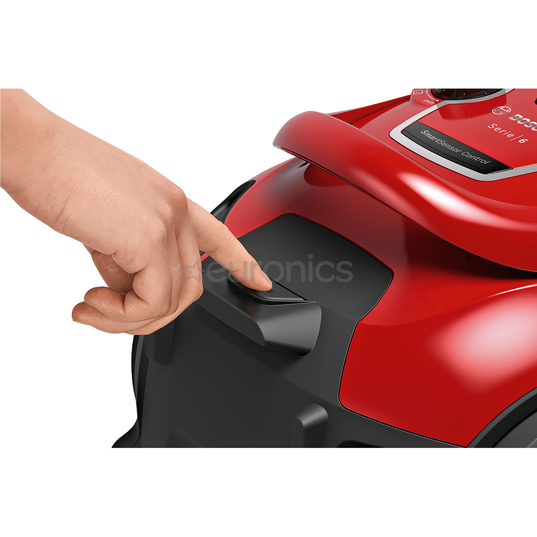 Bosch, Series 6, ProAnimal, 700 W, bez maisiņa, sarkana - Putekļu sūcējs