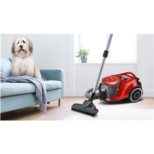 Bosch, Series 6, ProAnimal, 700 W, bez maisiņa, sarkana - Putekļu sūcējs