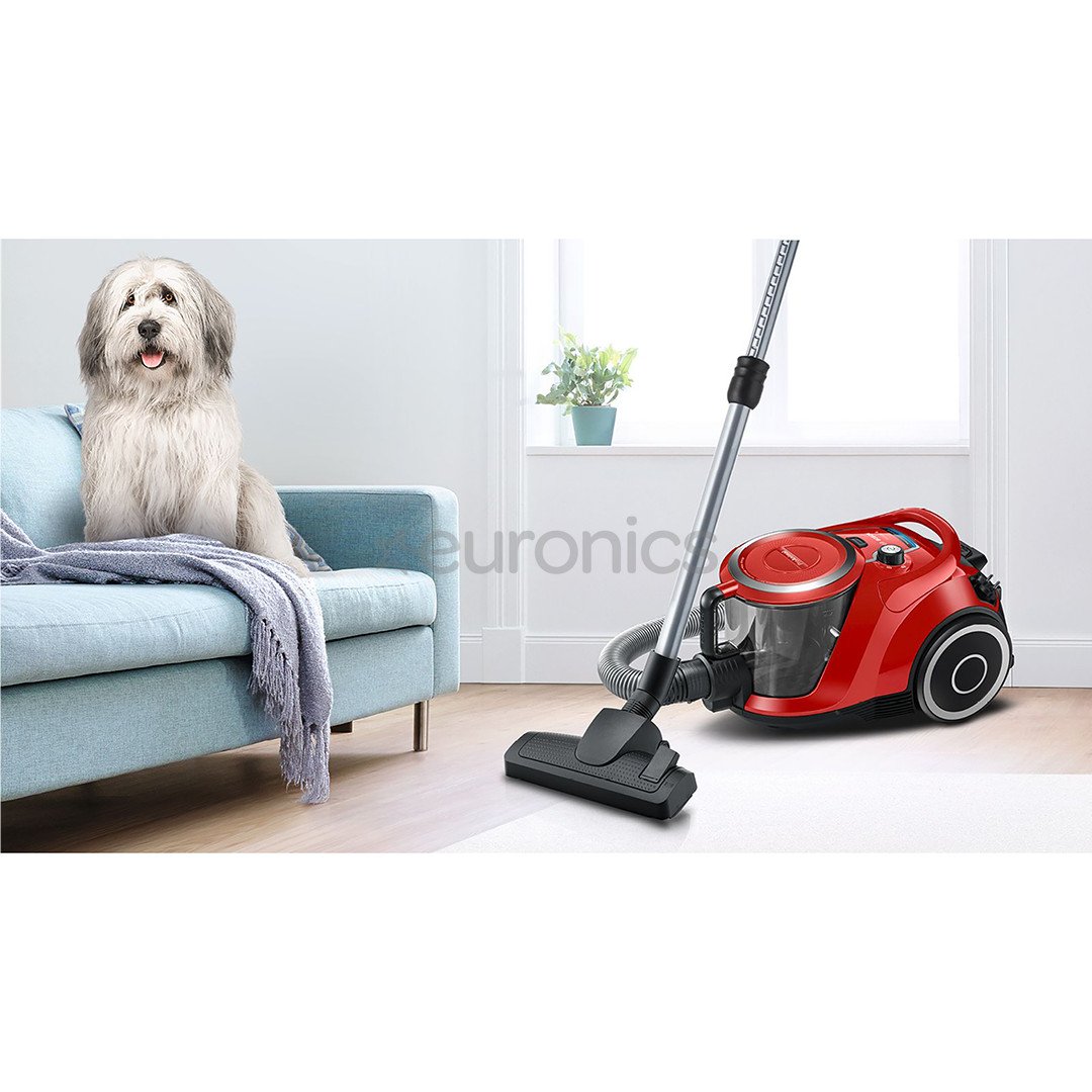 Bosch, Series 6, ProAnimal, 700 W, bez maisiņa, sarkana - Putekļu sūcējs
