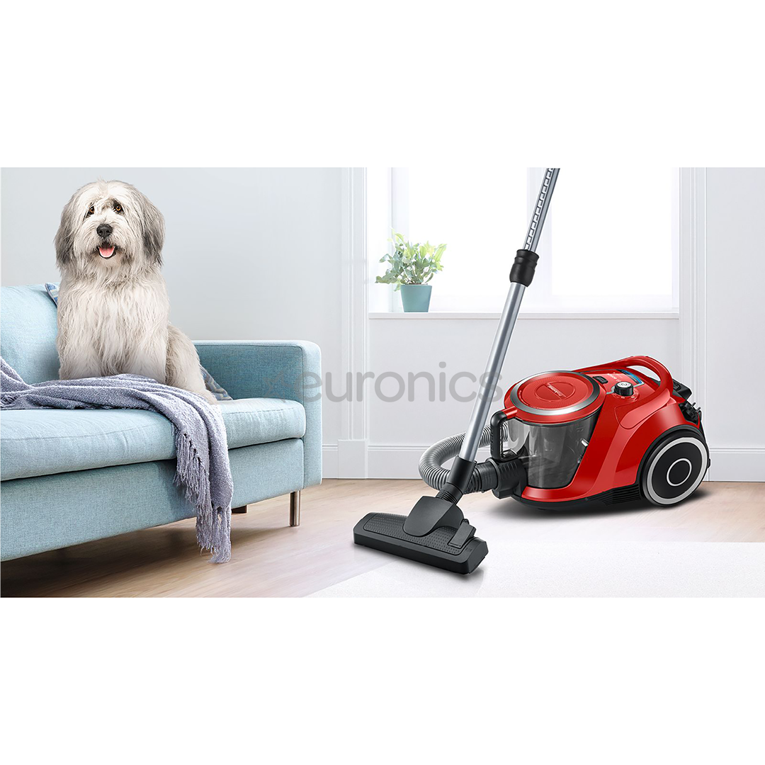 Bosch, Series 6, ProAnimal, 700 W, bez maisiņa, sarkana - Putekļu sūcējs