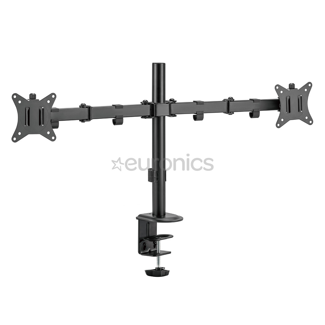 Deltaco Dual Desk Mount, 13-32'', melna - Monitora statīvs