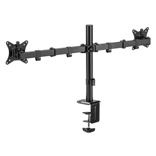 Deltaco Dual Desk Mount, 13-32'', melna - Monitora statīvs