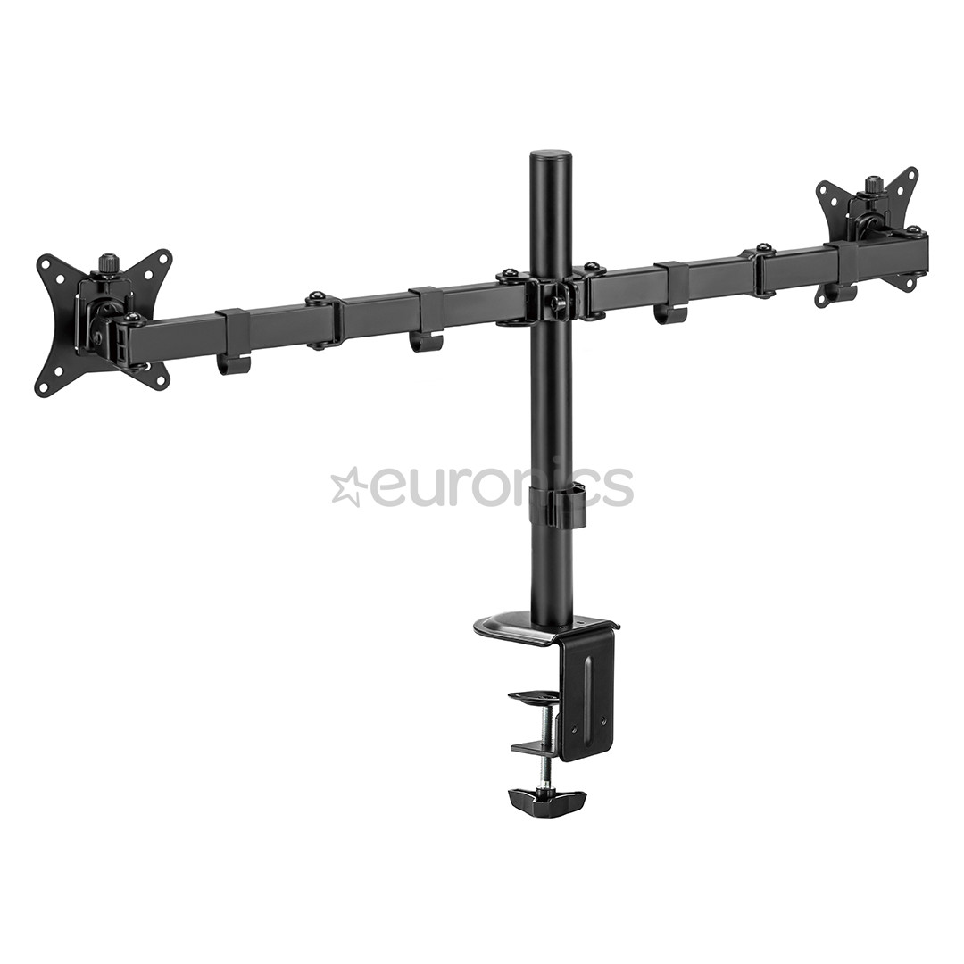 Deltaco Dual Desk Mount, 13-32'', melna - Monitora statīvs