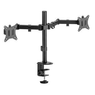 Deltaco Dual Desk Mount, 13-32'', melna - Monitora statīvs