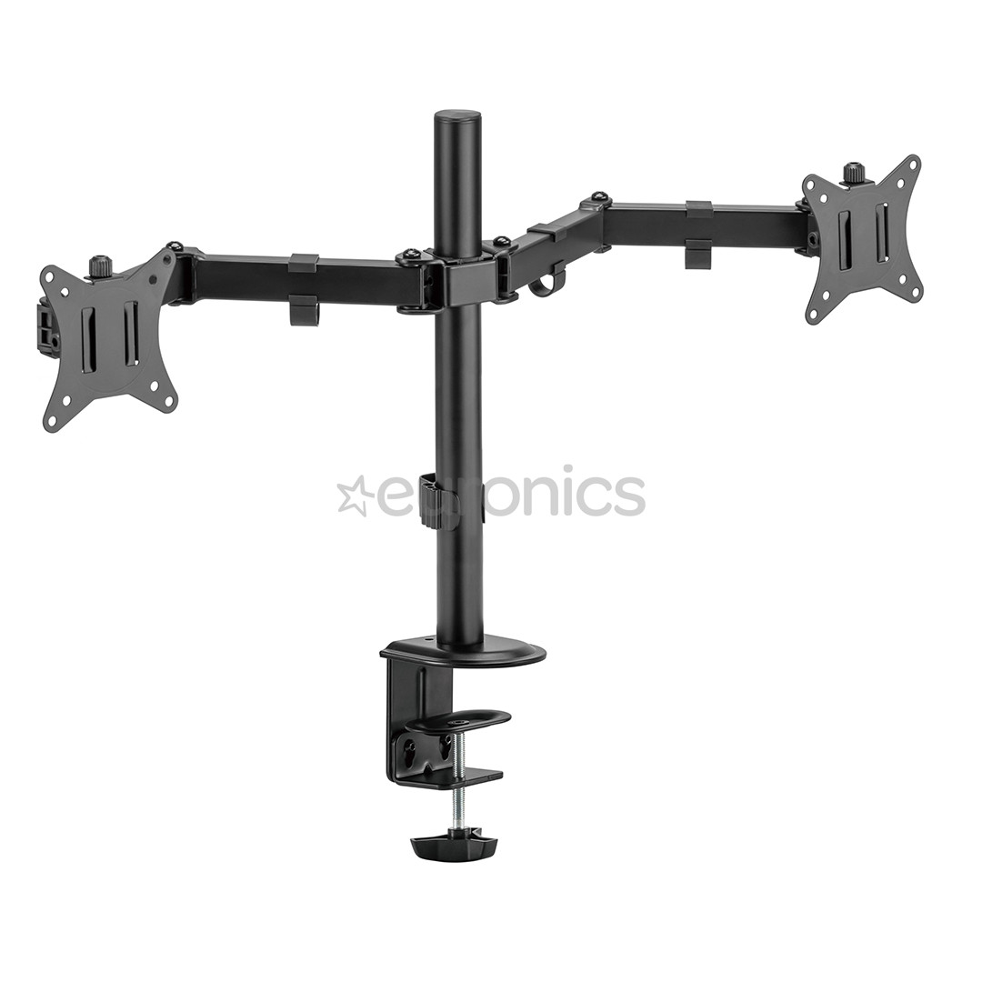 Deltaco Dual Desk Mount, 13-32'', melna - Monitora statīvs