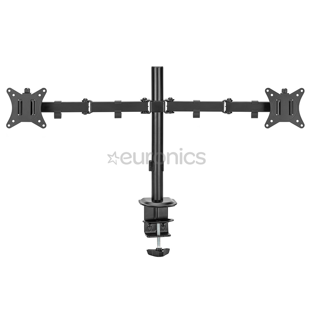 Deltaco Dual Desk Mount, 13-32'', melna - Monitora statīvs