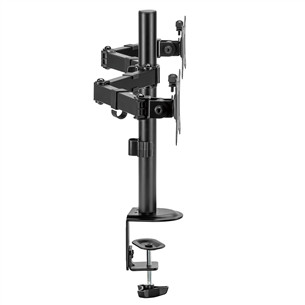 Deltaco Dual Desk Mount, 13-32'', melna - Monitora statīvs