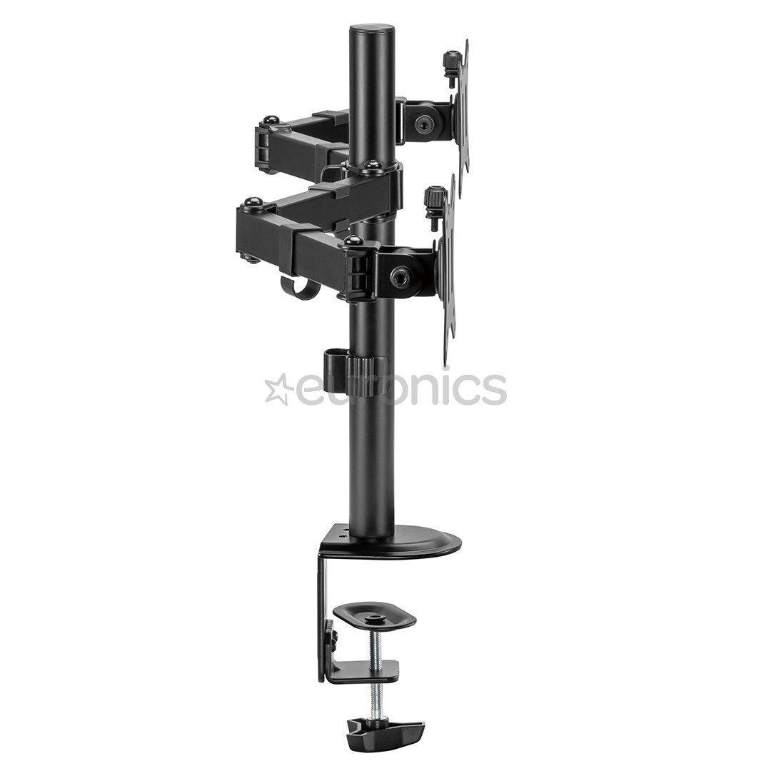 Deltaco Dual Desk Mount, 13-32'', melna - Monitora statīvs