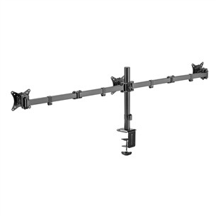 Deltaco Triple Desk Mount, 13-27'', melna - Monitora statīvs