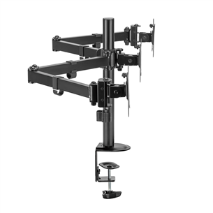 Deltaco Triple Desk Mount, 13-27'', black - Monitor stand