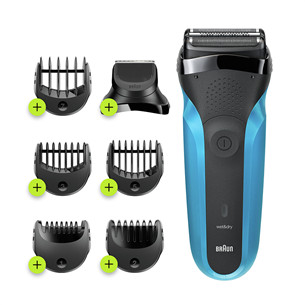 Braun Series 3 Shave & Style, Wet & Dry, zila - Skuveklis 310BT