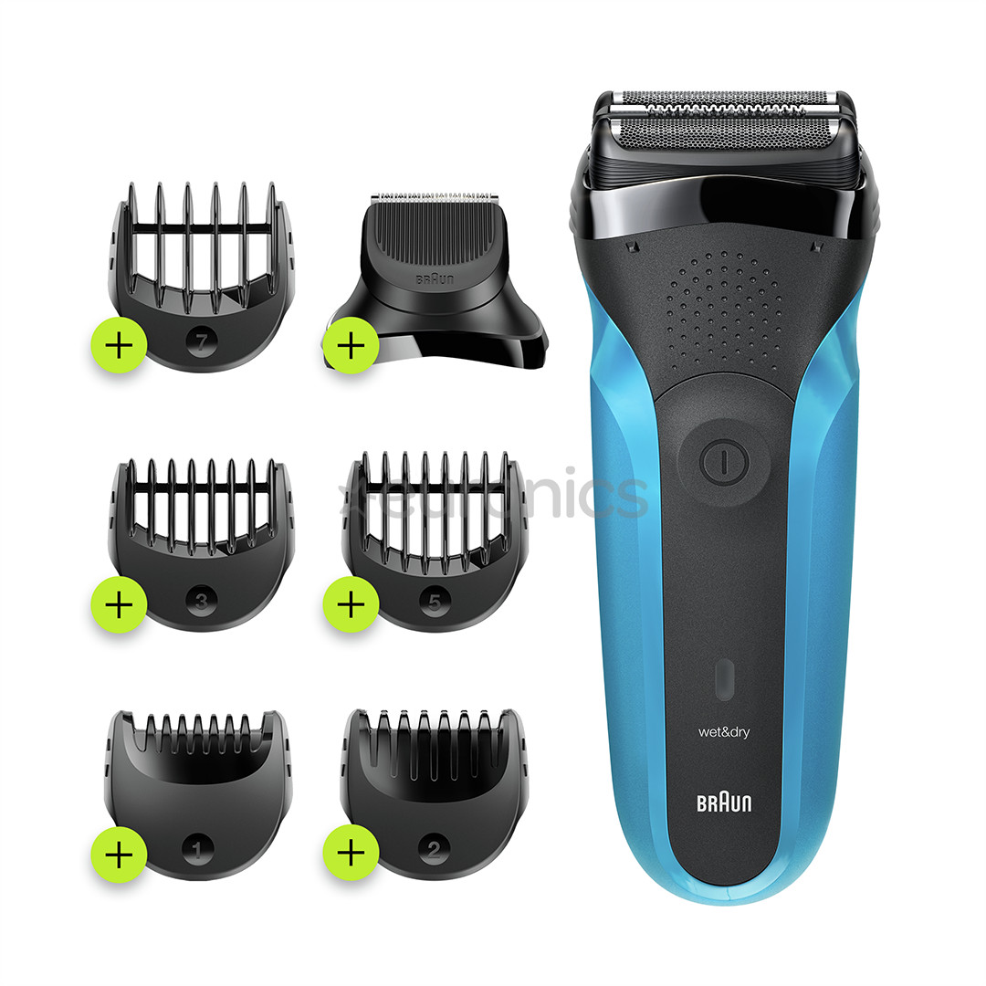 Braun Series 3 Shave & Style, Wet & Dry, blue - Shaver