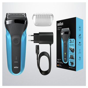 Braun Series 3 Shave & Style, Wet & Dry, blue - Shaver