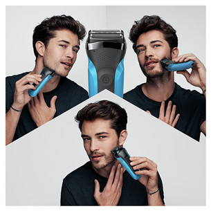 Braun Series 3 Shave & Style, Wet & Dry, blue - Shaver