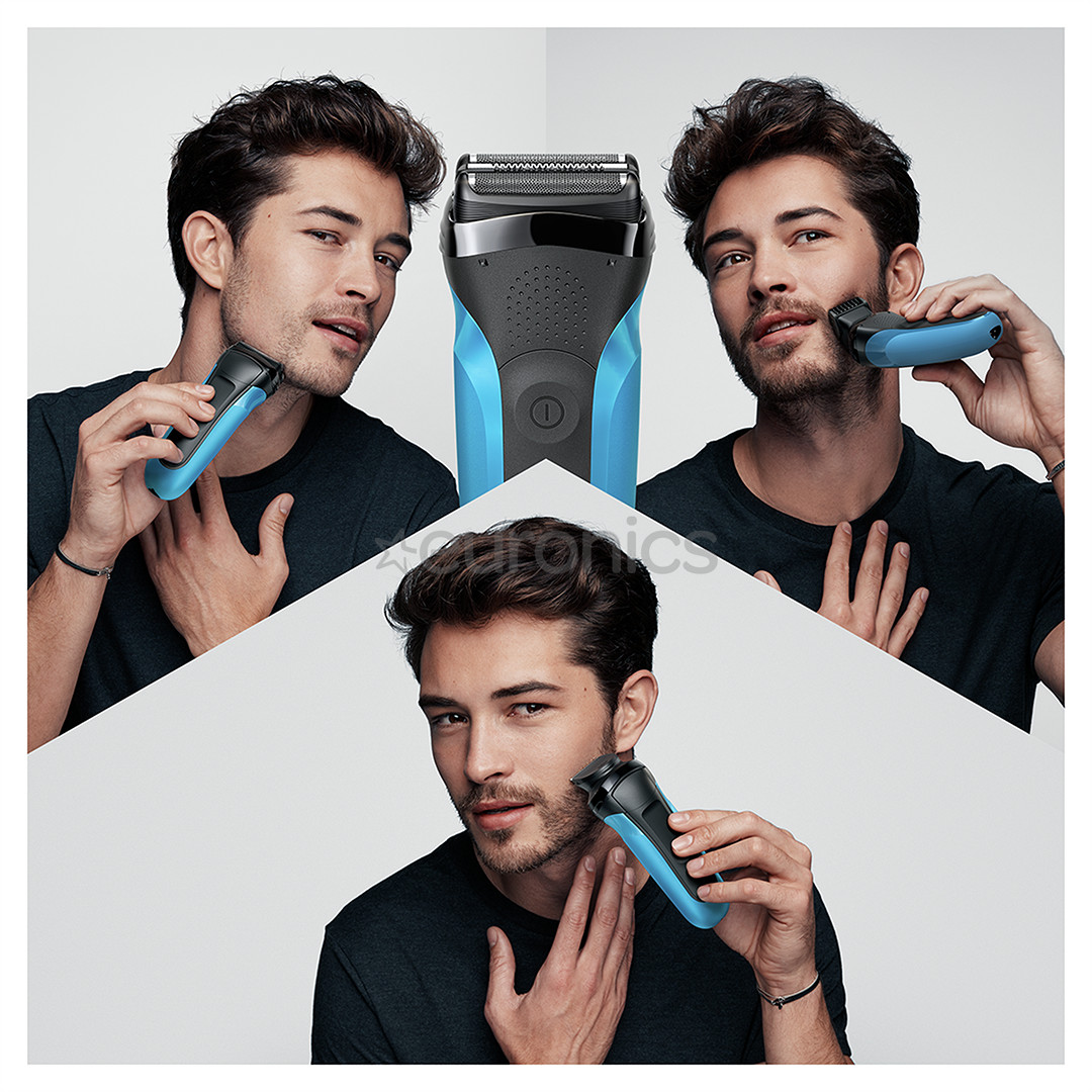 Braun Series 3 Shave & Style, Wet & Dry, blue - Shaver