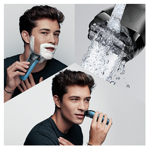 Braun Series 3 Shave & Style, Wet & Dry, zila - Skuveklis