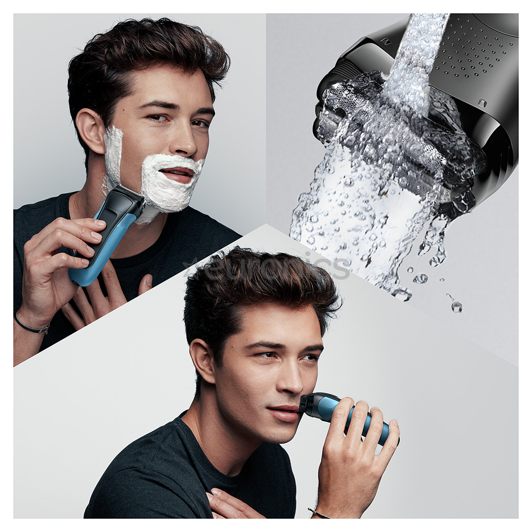 Braun Series 3 Shave & Style, Wet & Dry, blue - Shaver