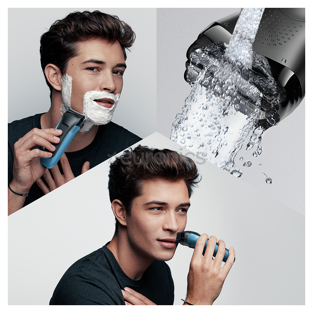 Braun Series 3 Shave & Style, Wet & Dry, zila - Skuveklis