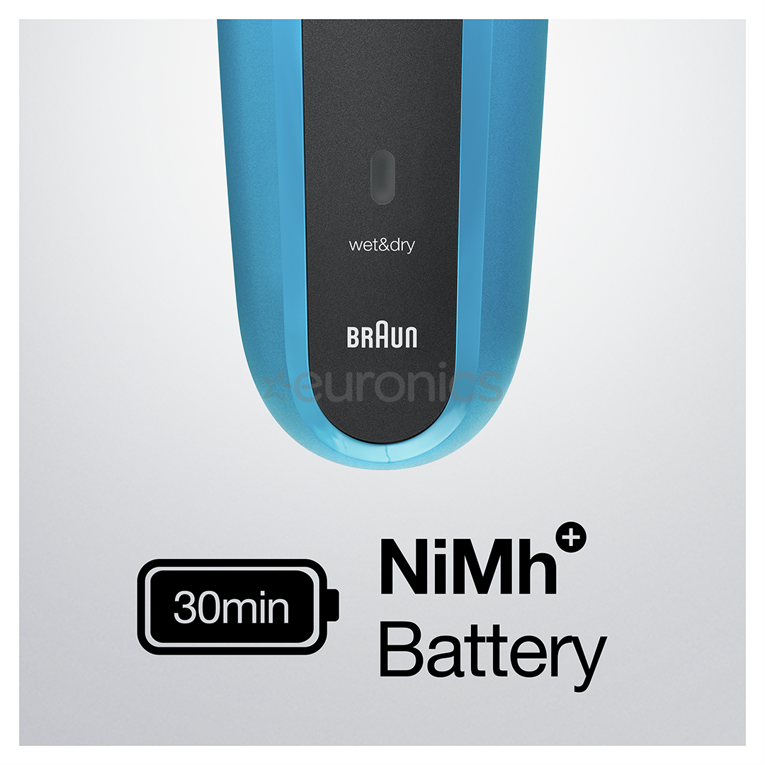 Braun Series 3 Shave & Style, Wet & Dry, zila - Skuveklis