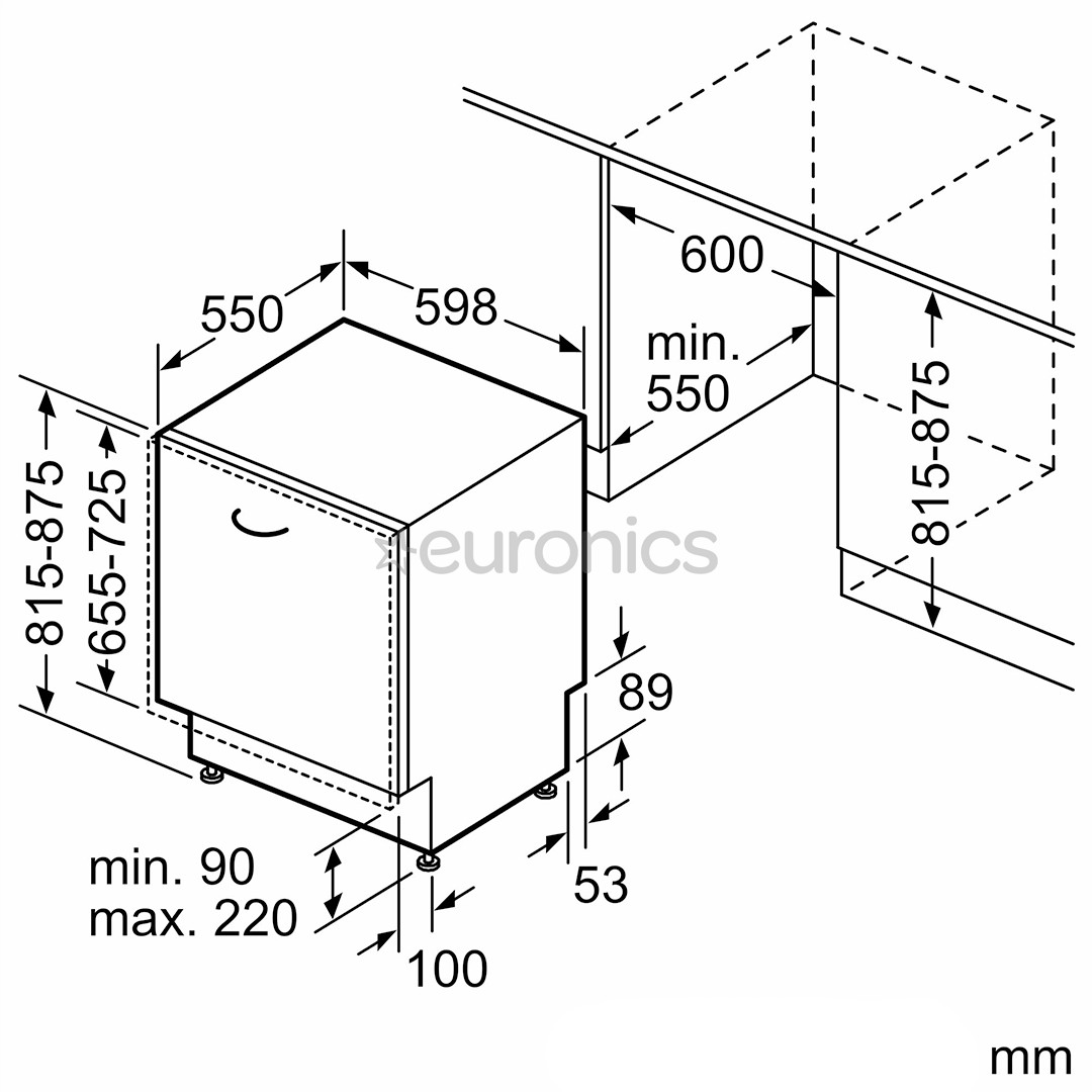 Bosch, Series 8, 14 place settings - Built-in dishwasher