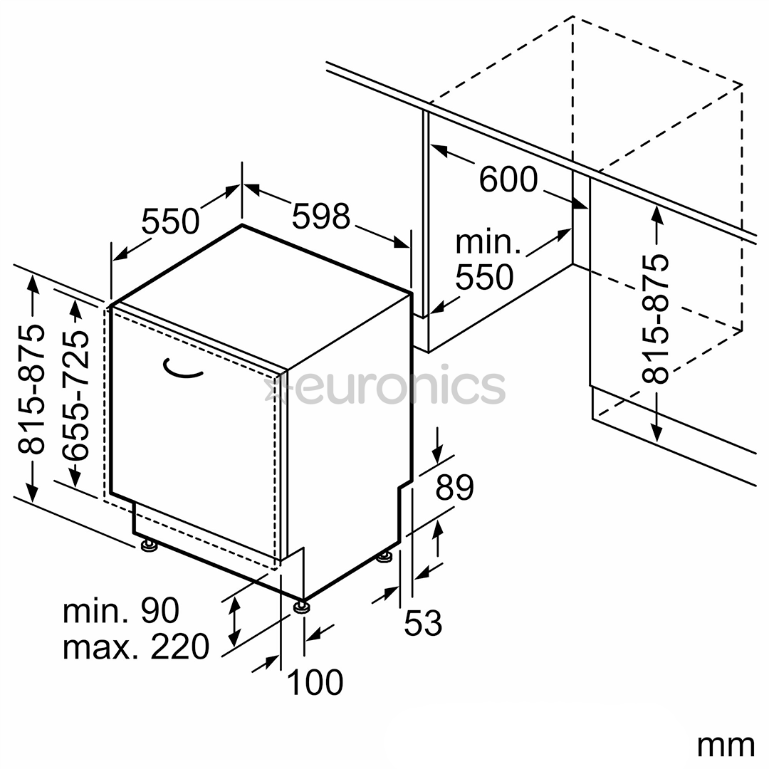 Bosch, Series 8, 14 place settings - Built-in dishwasher