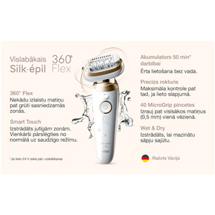 Braun Silk epil 9 Flex, balta - Epilators