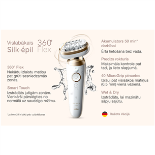 Braun Silk epil 9 Flex, balta - Epilators