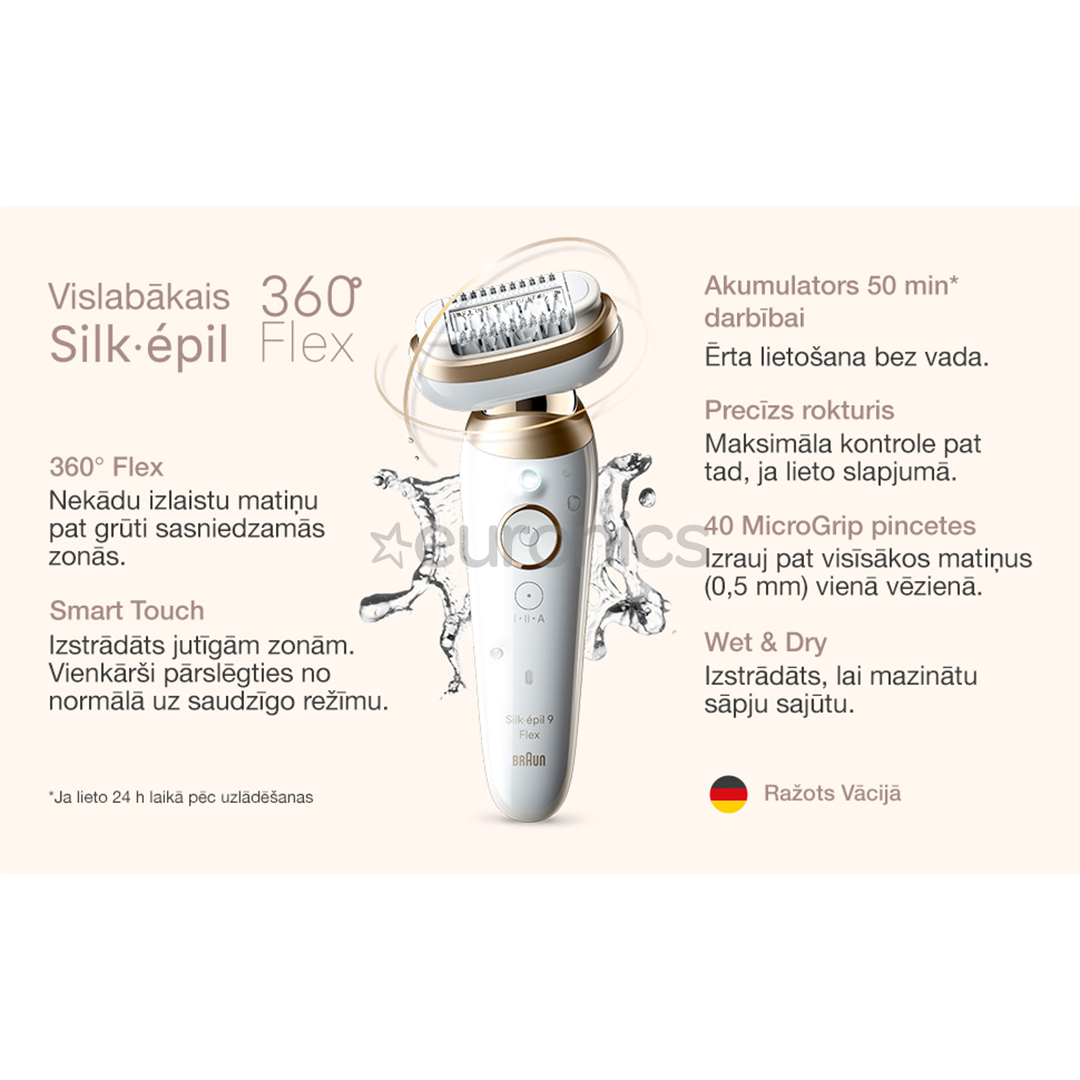 Braun Silk epil 9 Flex, balta - Epilators