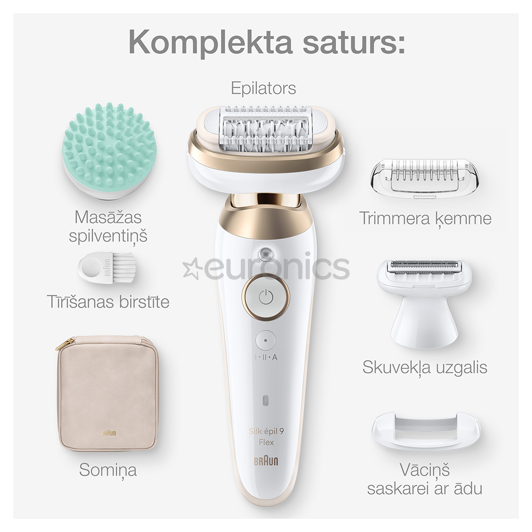 Braun Silk epil 9 Flex, balta - Epilators