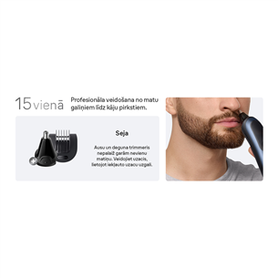 Braun All-in-One, Series 7, 15 в 1, темно-синий - Мультитриммеp