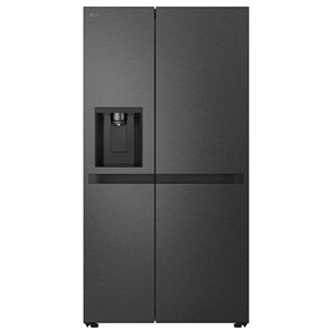 LG, Water & Ice Dispense, 641 л, высота 179 см, матовый черный - SBS-холодильник GSLC41EPPE.AEPQEUR