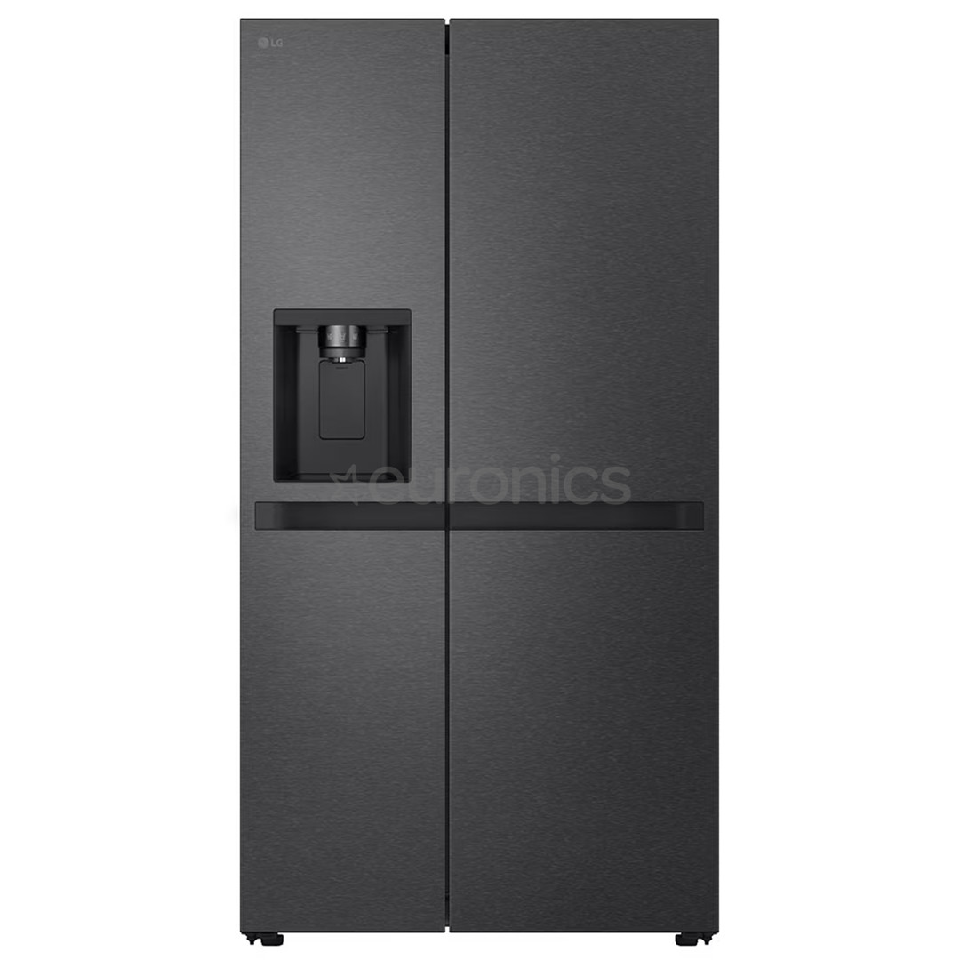 LG, Water & Ice Dispenser, 641 L, height 179 cm, matt black - SBS-Refrigerator