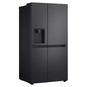 LG, Water & Ice Dispenser, 641 L, height 179 cm, matt black - SBS-Refrigerator