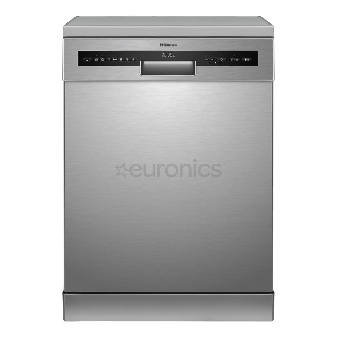 Hansa, 14 place settings, width 60 cm, inox - Free standing dishwasher