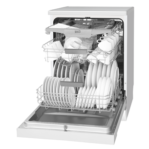 Hansa, 14 place settings, width 60 cm, white - Free standing dishwasher