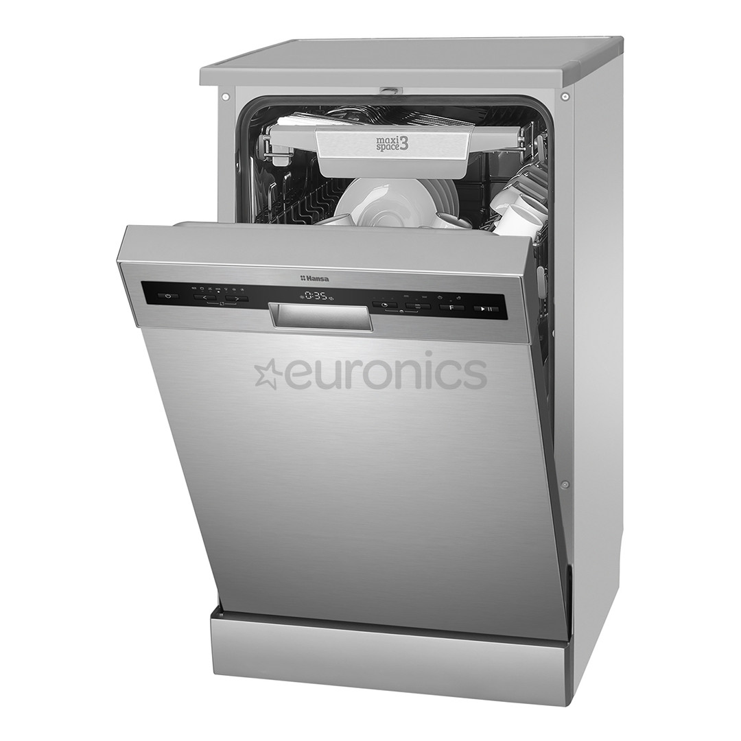 Hansa, 10 комплектов посуды, ширина 44,8 см, нерж. сталь - Отдельностоящая посудомоечная машина