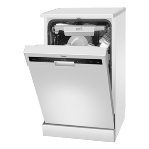 Hansa, 10 place settings, width 44.8 cm, white - Free standing dishwasher