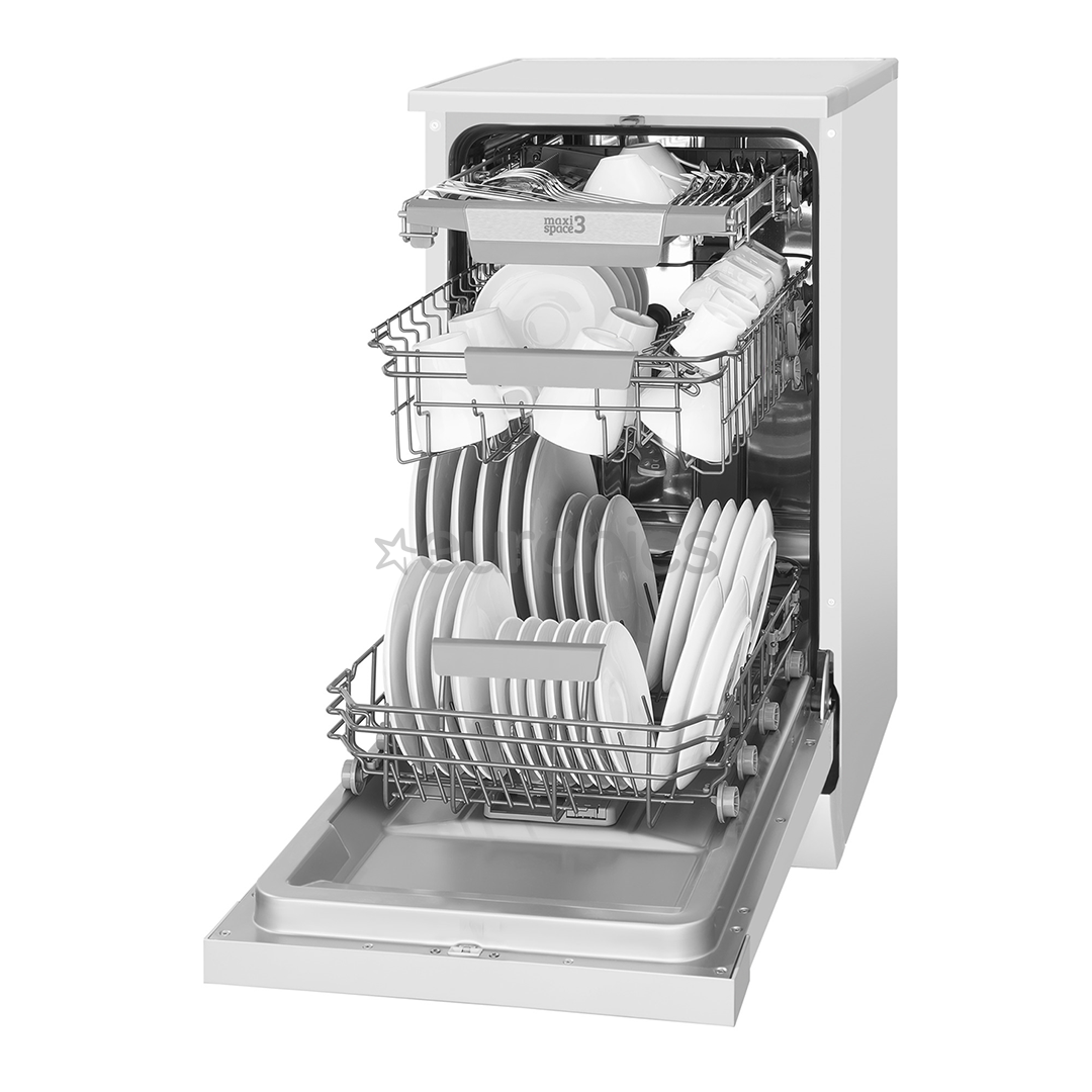 Hansa, 10 place settings, width 44.8 cm, white - Free standing dishwasher