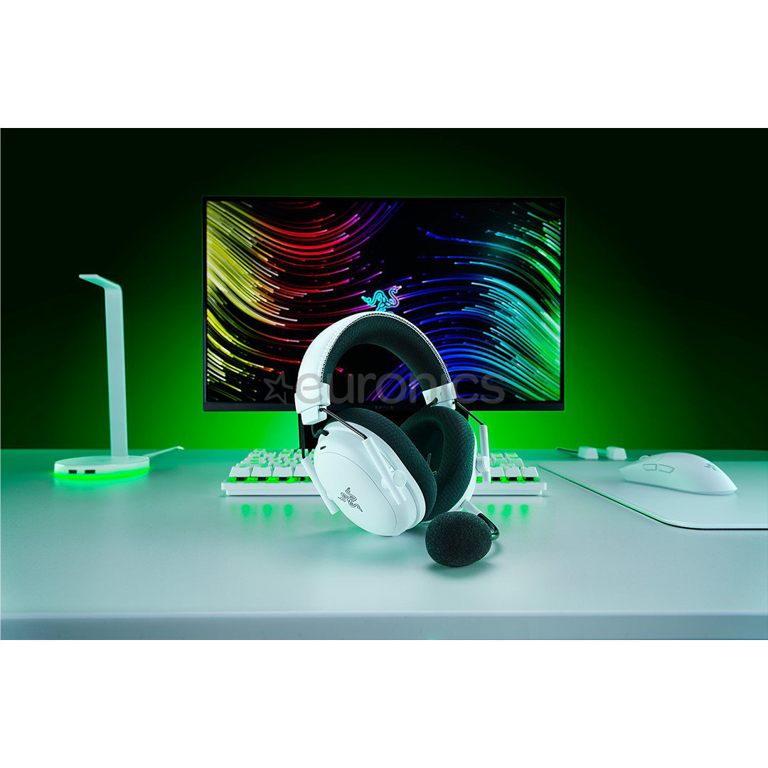 Razer BlackShark V3 Pro, balta - Bezvadu austiņas ar mikrofonu