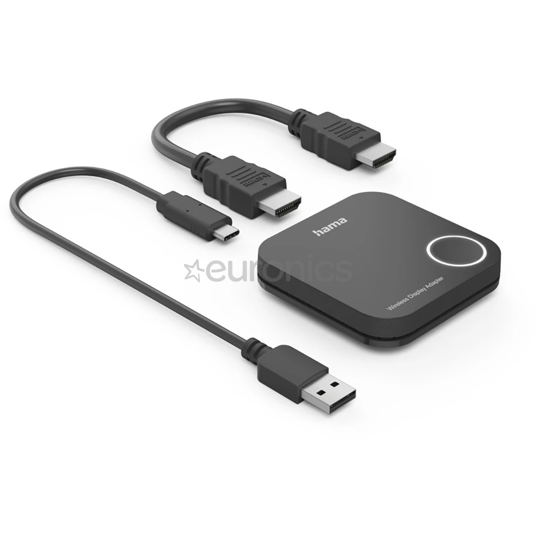 Hama Wireless display adapter, HDMI, FULL HD, black - Wireless display adapter